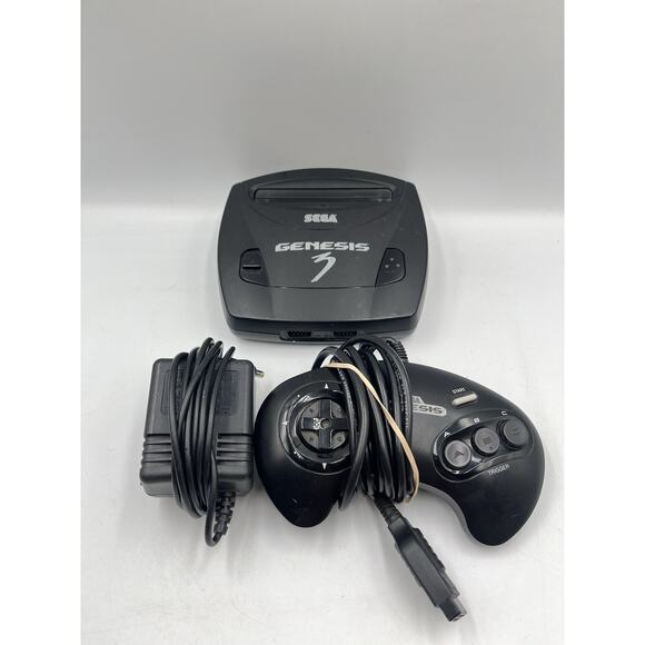 SEGA Genesis 3 Console - Cleaned, Tested, and Working - OEM Adapter & Controller - Picture 1 of 11